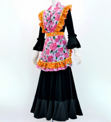Flamenco Apron and Shawl Set / Roses / Pink / JPA-25