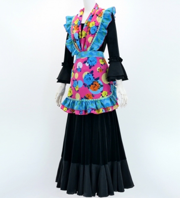 Flamenco Apron and Shawl Set / Roses / Pink / JPA-26