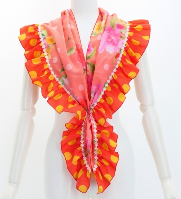 Flamenco Apron and Shawl Set / Roses & Carnations / Pink / JPA-28