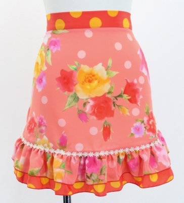 Flamenco Apron and Shawl Set / Roses & Carnations / Pink / JPA-28