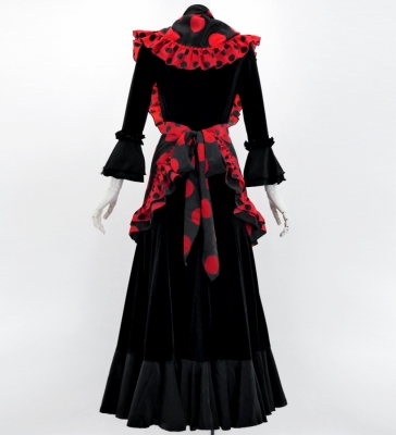 Flamenco Apron and Shawl Set / Polka Dots / Black&Red / JPA-2