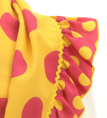 Flamenco Apron and Shawl Set / Polka Dots / Yellow & Pink / JPA-33