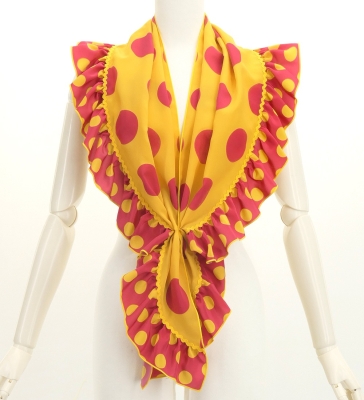 Flamenco Apron and Shawl Set / Polka Dots / Yellow & Pink / JPA-33