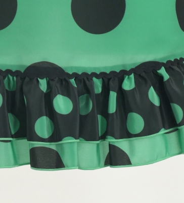Flamenco Apron and Shawl Set / Polka Dots / Turquoise Blue & Black / JPA-34