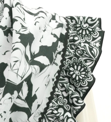 Flamenco Apron and Shawl Set / Roses / White / JPA-39