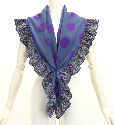 Flamenco Apron and Shawl Set / Dots / Puple  / JPA-40