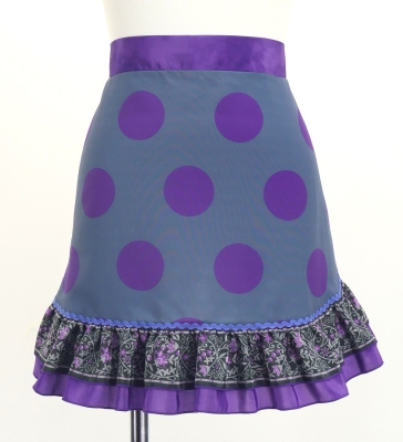 Flamenco Apron and Shawl Set / Dots / Puple  / JPA-40