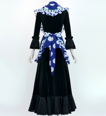 Flamenco Apron and Shawl Set / Polka Dots / Blue&White / JPA-4