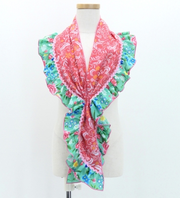 Kids Flamenco Apron and Shawl Set / Floral / Light Pink / JPAp-10