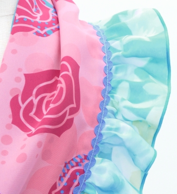 Kids Flamenco Apron and Shawl Set / Roses & Dots / Pink / JPAp-12