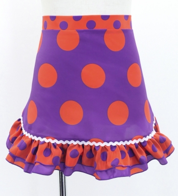 Kids Flamenco Apron and Shawl Set / Polka Dots / Purple & Orange / JPAp-2