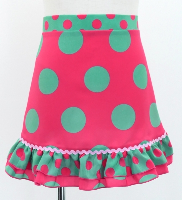 Kids Flamenco Apron and Shawl Set / Polka Dots / Pink & Turquoise Blue / JPAp-3