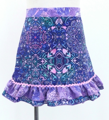 Kids Flamenco Apron and Shawl Set / Arabesque / Navy / JPAp-8