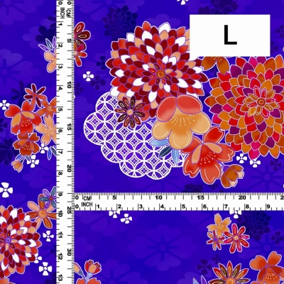 Japan Fabric / Chrysanthemum, Plum Blossom & Cherry Blossom / JWA-005-PU