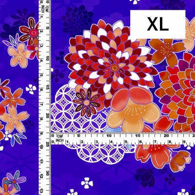 Japan Fabric / Chrysanthemum, Plum Blossom & Cherry Blossom / JWA-005-PU