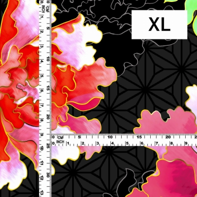 Japan Fabric / Peony / JWA-007-BK