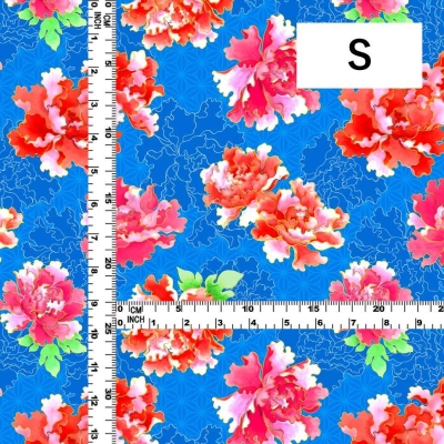 Japan Fabric / Peony / JWA-007-BL