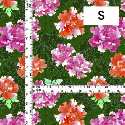 Japan Fabric / Peony / JWA-007-GR