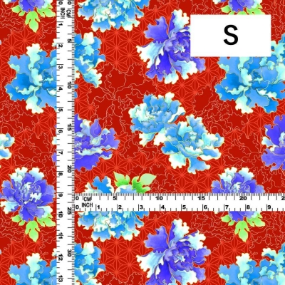 Japan Fabric / Peony / JWA-007-RD