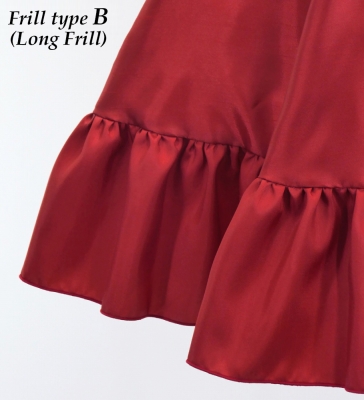Kids Custom Flamenco Frilled Circular Skirt / JCp70-solid