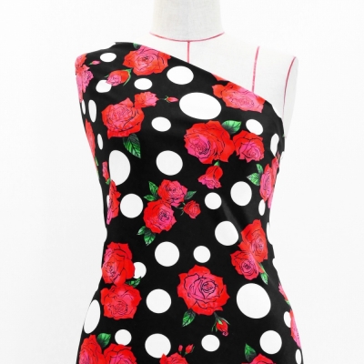 Flamenco Fabric / Rose&Dots / JKF-069-BKRD