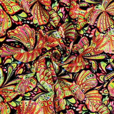 Flamenco Fabric / Butterfly Paisley / JKF-071-RDYE