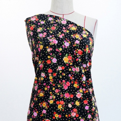 Flamenco Fabric / Rose&Carnation / JKF-079-BK