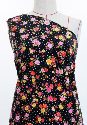 Flamenco Fabric / Rose&Carnation / JKF-079-BK