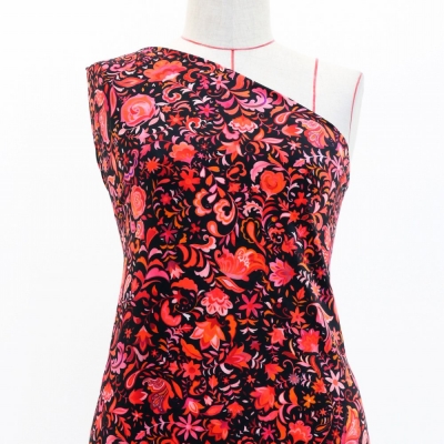 Flamenco Fabric / Butterfly Paisley / JKF-085-BKRD