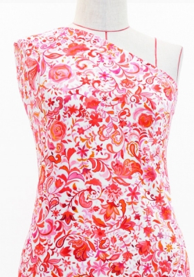 Flamenco Fabric / Butterfly Paisley / JKF-085-WHPI