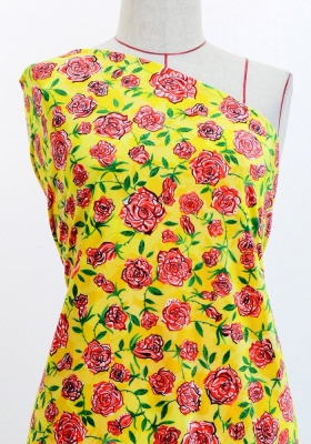 Flamenco Fabric / Rose Paisley / JKF-087-YE