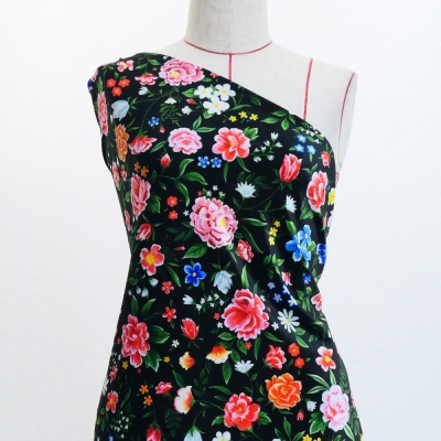 Flamenco Fabric / Floral / JKF-089-BK