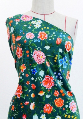 Flamenco Fabric / Floral / JKF-089-DGR