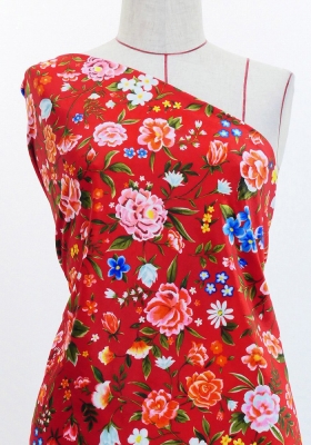 Flamenco Fabric / Floral / JKF-089-RD
