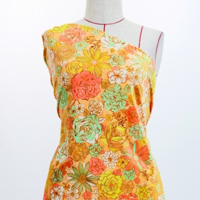 Flamenco Fabric / Modern Flower / JKF-091-OR