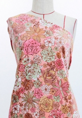 Flamenco Fabric / Modern Flower / JKF-091-PIBE