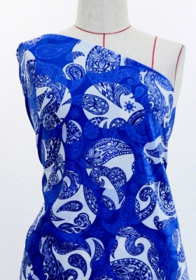 Flamenco Fabric / Paisley&Dots / JKF-093-BL