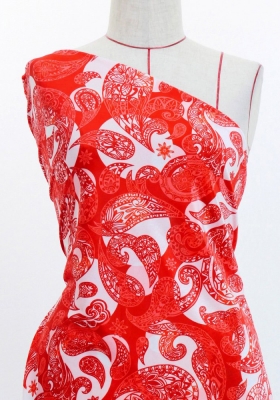 Flamenco Fabric / Paisley&Dots / JKF-093-RD