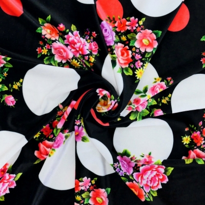 Flamenco Fabric / Bouquet&Dots / JKF-095-BK