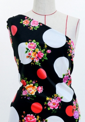 Flamenco Fabric / Bouquet&Dots / JKF-095-BK