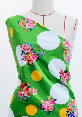 Flamenco Fabric / Bouquet&Dots / JKF-095-YEGR