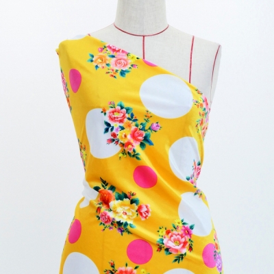 Flamenco Fabric / Bouquet&Dots / JKF-095-YE