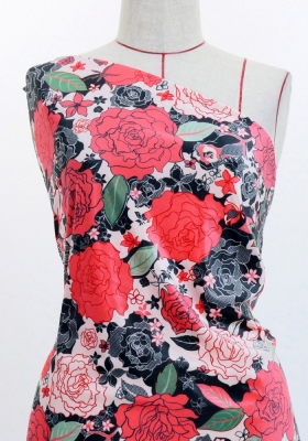 Flamenco Fabric / Rose Lace / JKF-097-RD