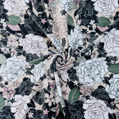 Flamenco Fabric / Rose Lace / JKF-097-WH