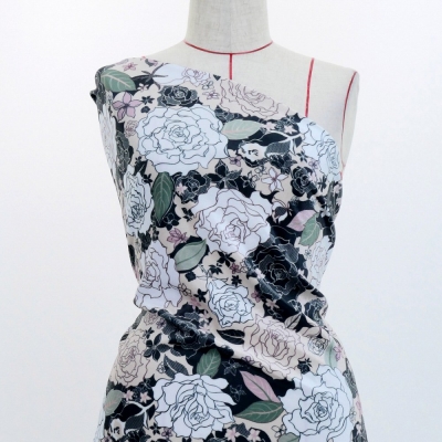 Flamenco Fabric / Rose Lace / JKF-097-WH