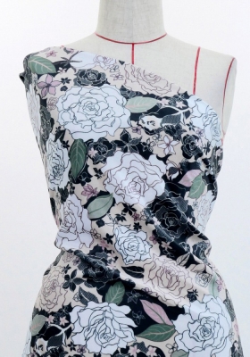 Flamenco Fabric / Rose Lace / JKF-097-WH