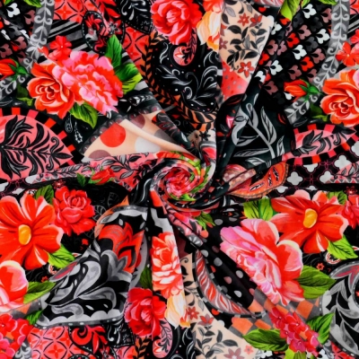 Flamenco Fabric / Patchwork Style / JKF-101-BKRD