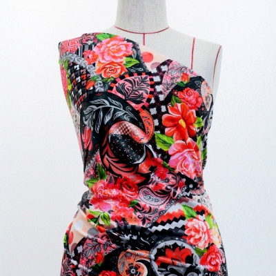 Flamenco Fabric / Patchwork Style / JKF-101-BKRD