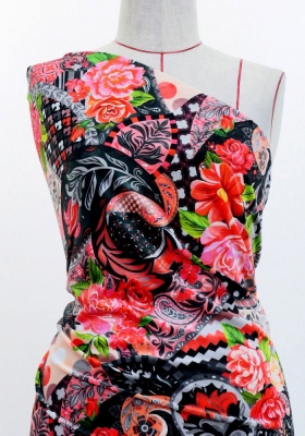 Flamenco Fabric / Patchwork Style / JKF-101-BKRD