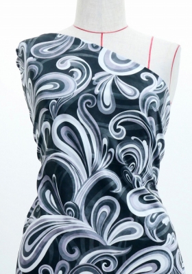 Flamenco Fabric / Paisley / JKF-105-BKGY